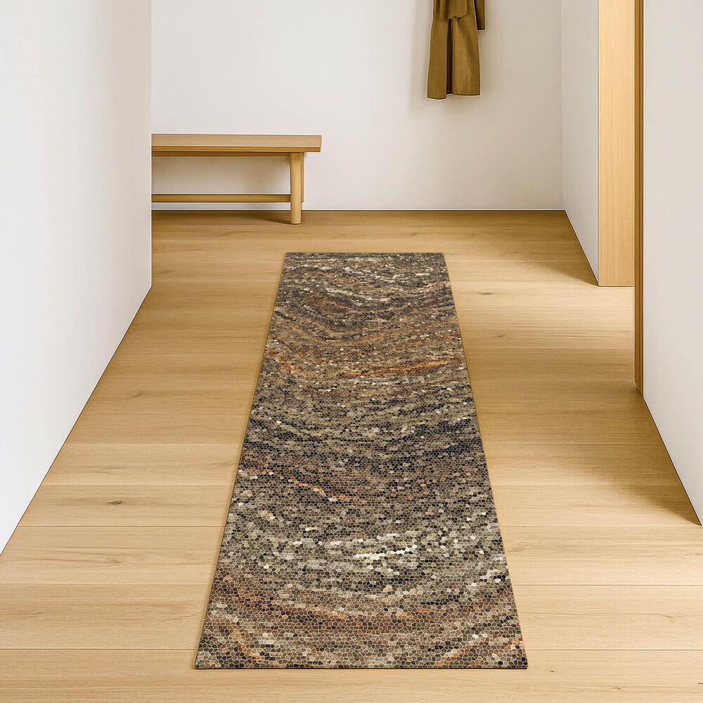 Dalyn Rug Company Lumara Brown 2'3" x 7'6" Runner, , large