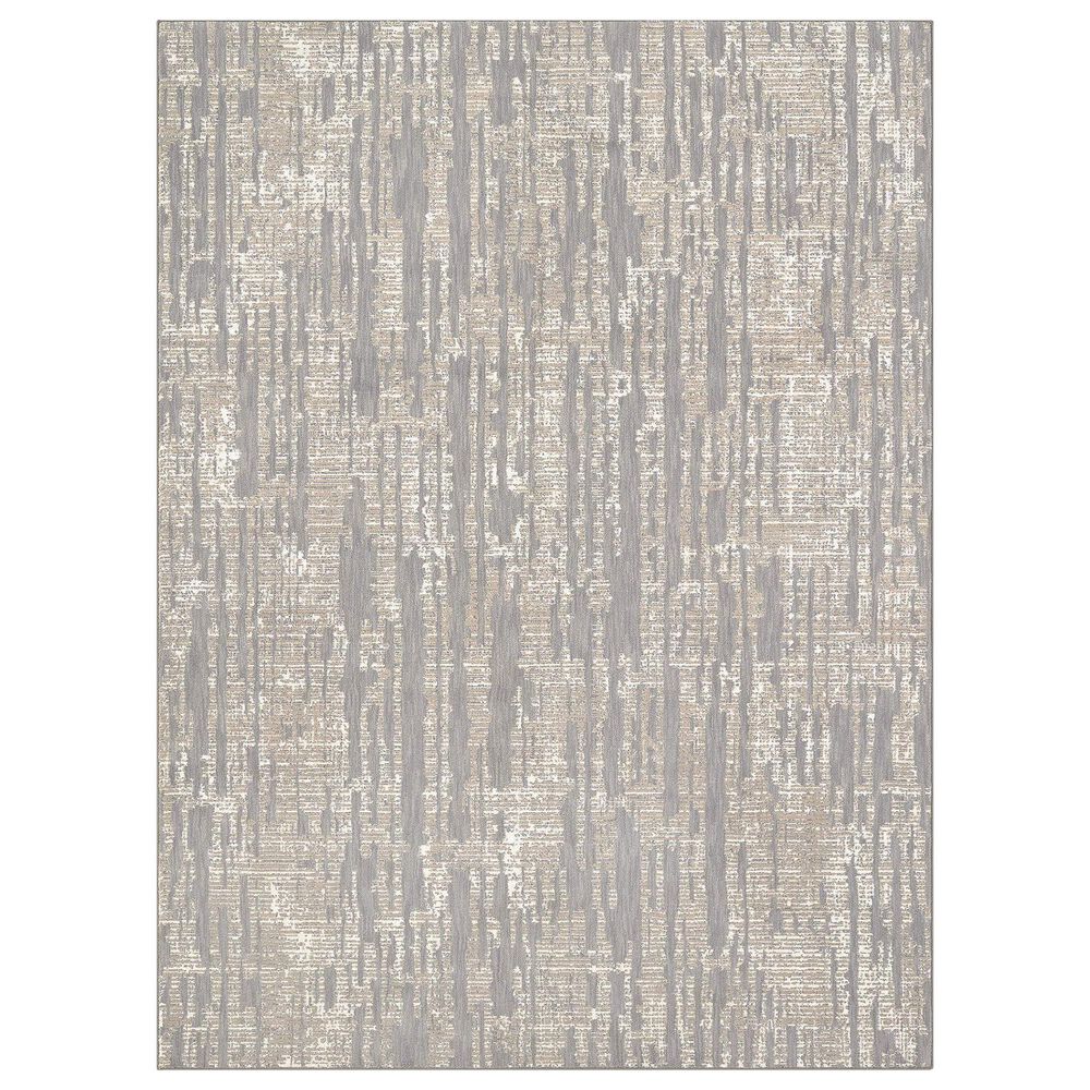 Karastan Soiree Matrix 91967-90116 8" x 11" Grey Area Rug, , large
