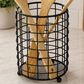 Home Basics Grid Cutlery Holder with Mesh Bottom in Black, , large