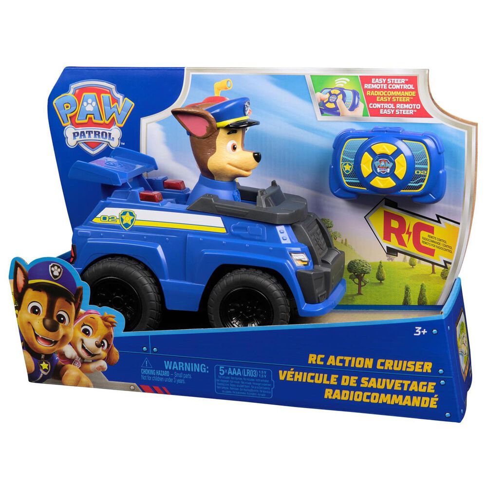 PAW Patrol Chase RC Action Cruiser Vehicle with Remote Controller, , large