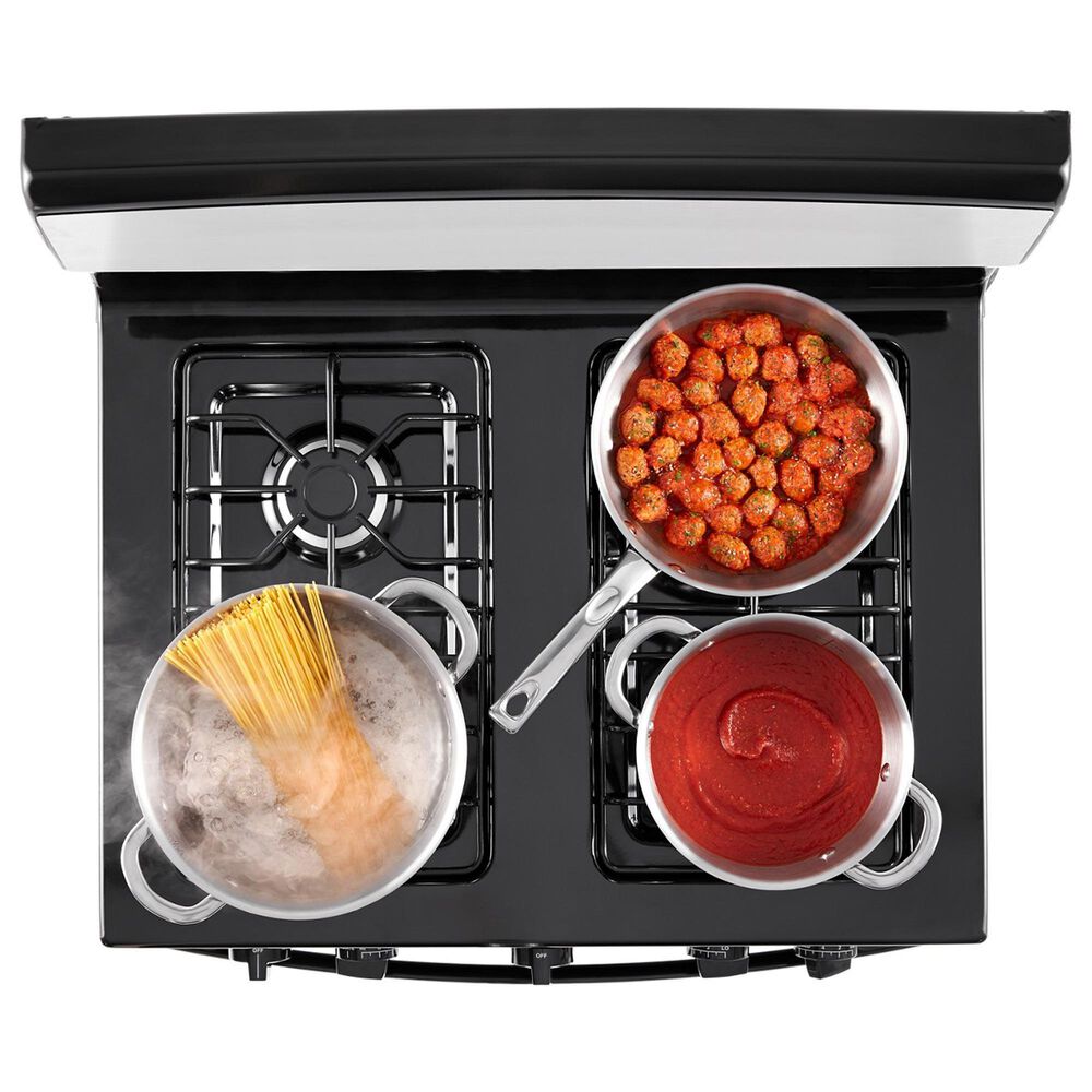 Amana 30&quot; Freestanding Gas Range with Easy-Clean Glass Door in Stainless Steel, , large