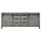 Lexora Home Marsyas 80" Double Bathroom Vanity in Ash Grey with 2 cm White Cultured Marble Top and Rectangular Sinks, , large