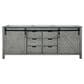 Lexora Home Marsyas 80" Double Bathroom Vanity in Ash Grey with 2 cm White Cultured Marble Top and Rectangular Sinks, , large