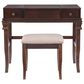 Linon Home Decor Angela Vanity with Stool in Walnut, , large