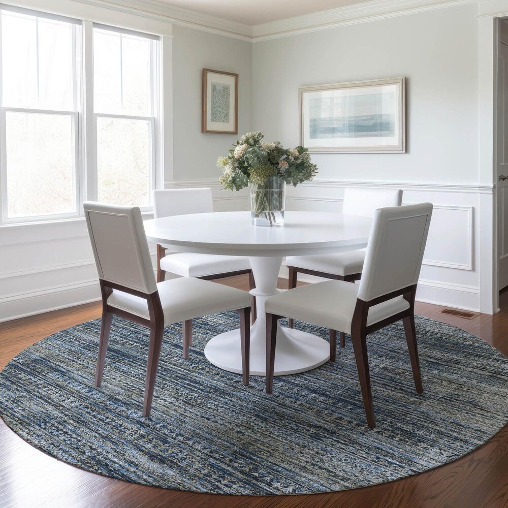 Dalyn Rug Company Solace SL3 8&#39; Round Denim Area Rug, , large