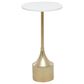 Maple and Jade Pedestal End Table in White and Gold, , large