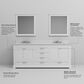 Lexora Home Dukes 80" Double Bathroom Vanity in White with 2 cm White Quartz Top and Rectangular Sinks, , large