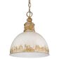 Golden Lighting Alison 1-Light Medium Pendant with Antique Ivory Shade in Vintage Gold, , large