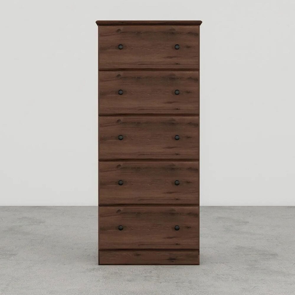 Lemoore Essentials 5 Drawer Chest in Dark Oak, , large