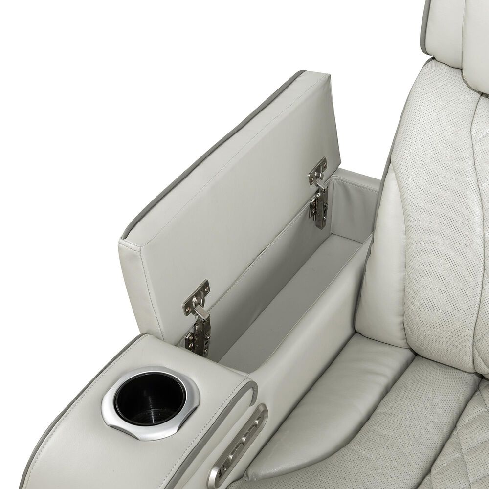 Titanic Furniture All Star Power Reclining Loveseat with Power Headrest in Gray, , large