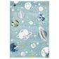 Safavieh Carousel 8" x 10" Teal and Ivory Kids Area Rug, , large