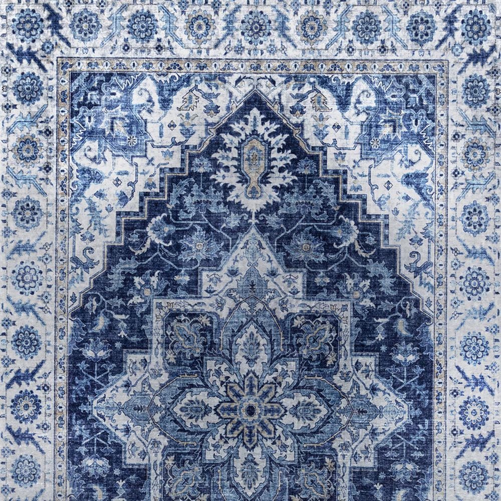 Momeni Karachi KAR-8 3&#39;6&quot; x 5&#39;6&quot; Blue Area Rug, , large