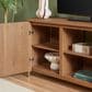 Walker Edison Flynn Scandinavian 58" TV Stand in English Oak, , large