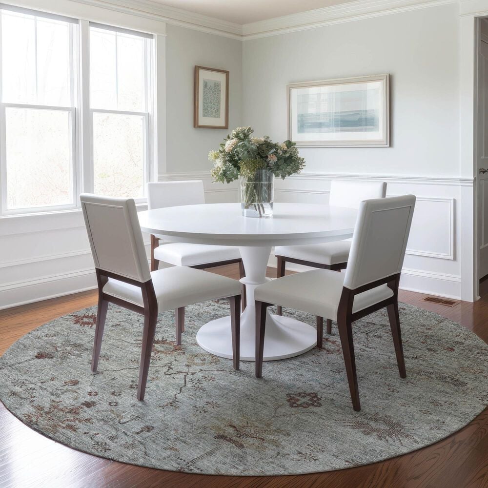 Dalyn Rug Company Solace SL4 8&#39; Round Gray Area Rug, , large