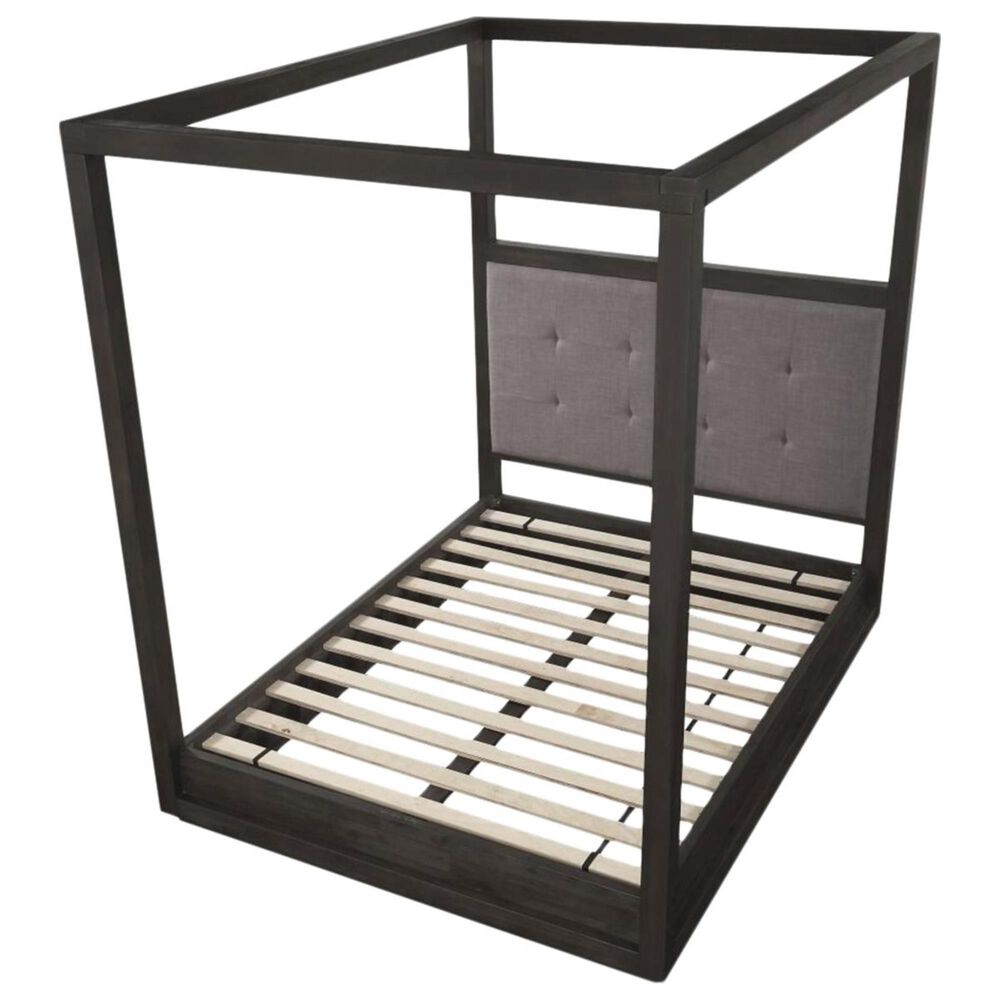 Urban Home Oxford Queen Canopy Bed in Oxford Gray, , large