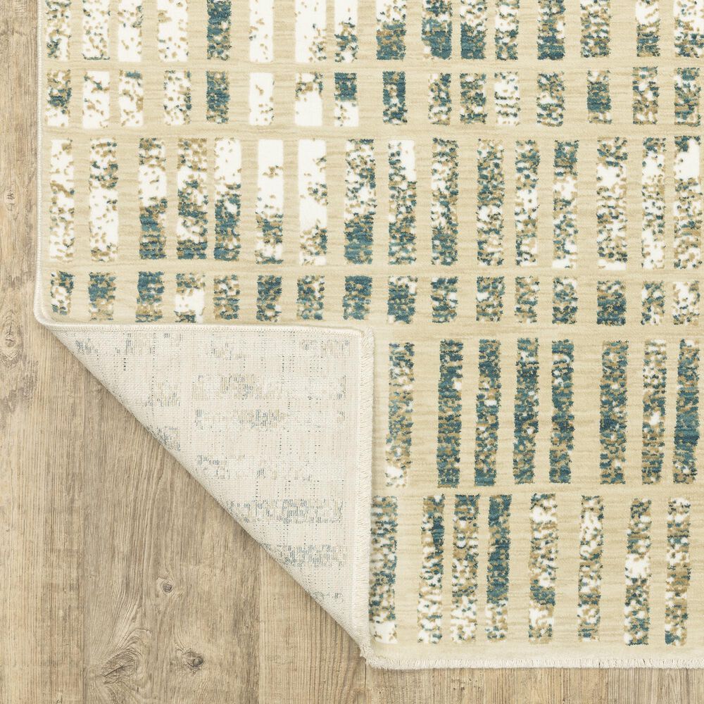 Oriental Weavers Reed RE12W 9&#39;10&quot; x 12&#39;10&quot; Ivory and Blue Area Rug, , large