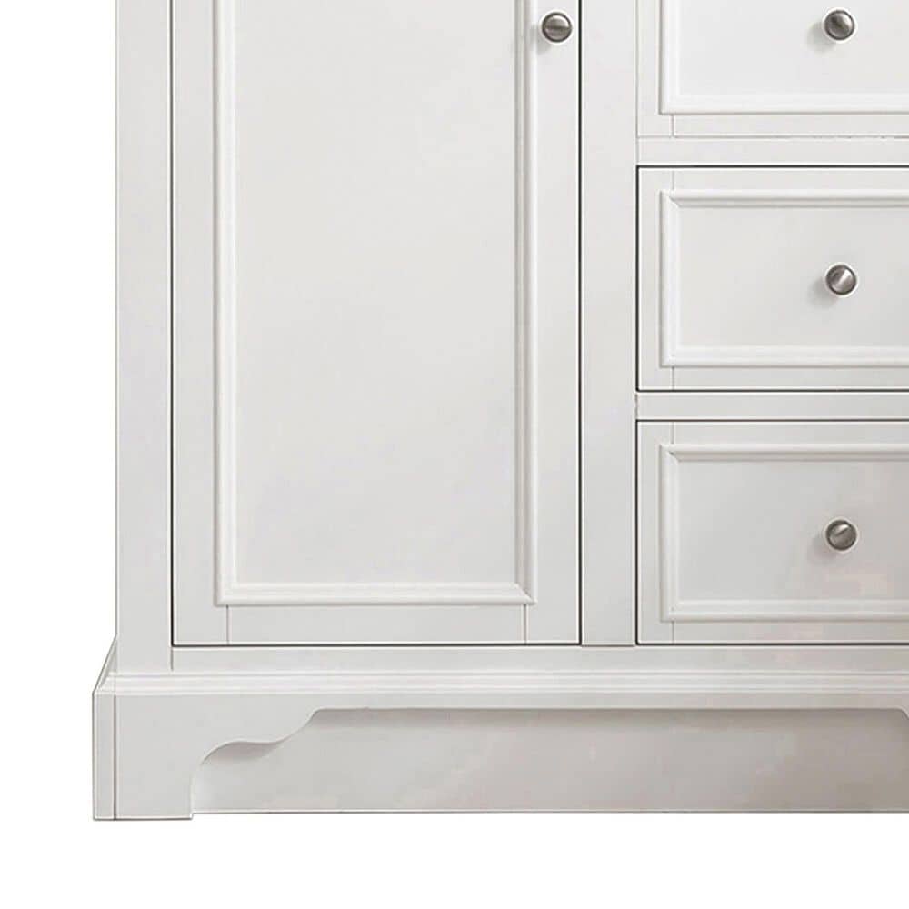 James Martin Vanities De Soto 36" Single Bathroom Vanity in Bright White with 3 cm Parisien Bleu Quartz Top and Rectangular Sink, , large