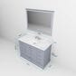 Lexora Home Dukes 48" Single Bathroom Vanity in Dark Grey with 2 cm White Quartz Top and Rectangular Sink, , large