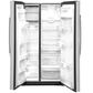 GE Appliances 21.8 Cu. Ft. Counter Depth Side by Side Refrigerator in Stainless Steel, , large