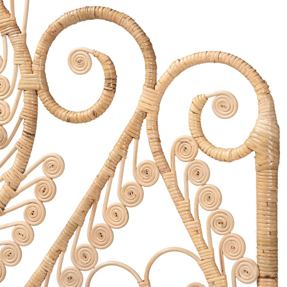 Baxton Studio Caelinus Queen Standalone Headboard in Natural Brown, , large