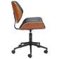 Zuo Modern Flex Low Back Office Chair with Black Faux Leather in Black and Walnut, , large
