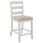 Ashley Skempton 7-Piece Counter Height Dining Set in White and Light Brown, , large