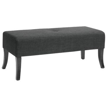 CorLiving Antonio 46" Bench with Espresso Legs in Dark Grey, , large