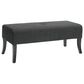 CorLiving Antonio 46" Bench with Espresso Legs in Dark Grey, , large