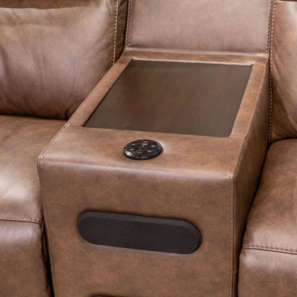 Ashley ModZ 6-Piece Power Symmetrical Sectional in Chocolate, , large