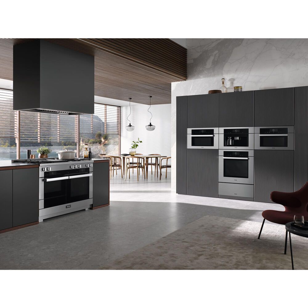 Miele 48" Freestanding Liquid Propane Dual Fuel Range with Broil-Griddle Cover in Stainless Steel and Black, , large