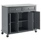 Crosley Furniture Avery Kitchen Cart in Grey, , large