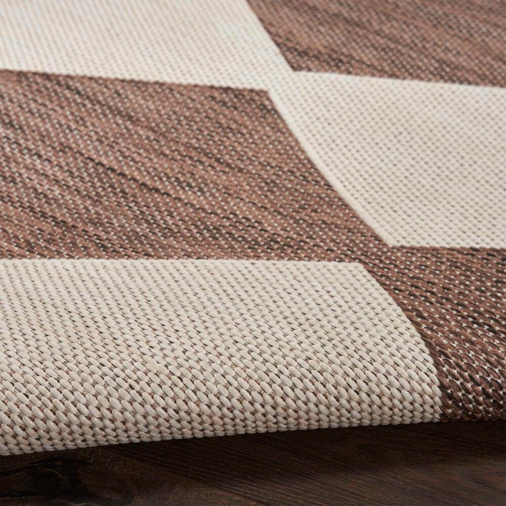 Nourison Positano Geometric Natural 6&#39; x 9&#39; Indoor/Outdoor Area Rug, , large