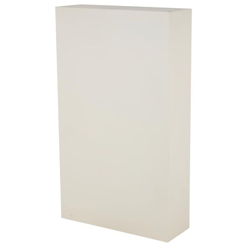 Maple and Jade 5-Shelf Geometric Storage Shelving Unit in Matte Cream, , large