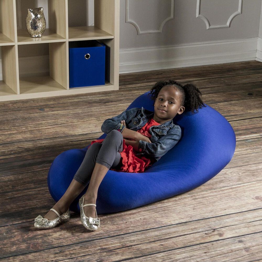 Jaxx Nimbus Small Spandex Bean Bag Chair in Royal Blue