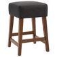 Valor Living Roscoe 26" Backless Counter Stool with Black Upholstery in Cherry, , large