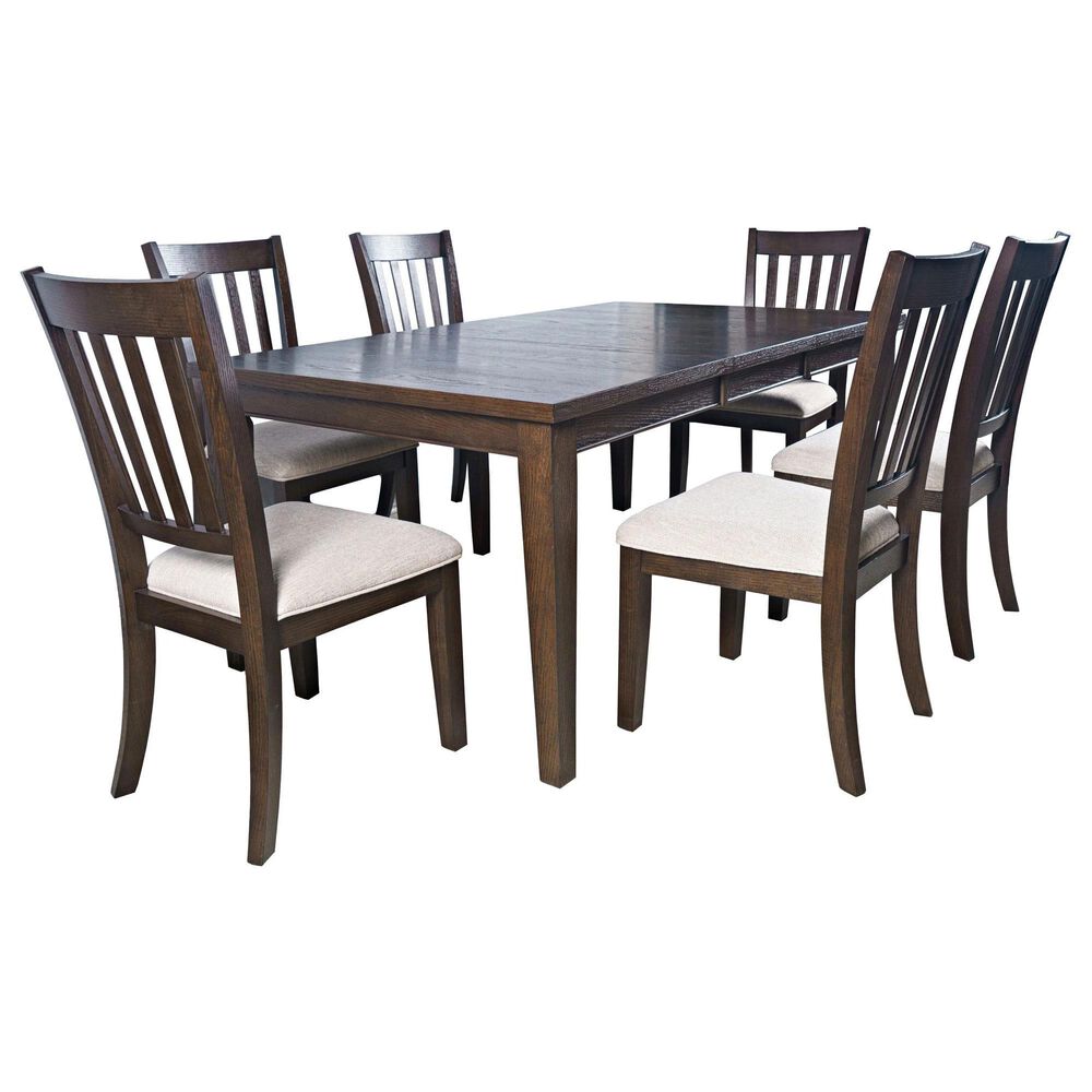 Waltham Brentwood 7-Piece Rectangular Dining Set in Arbor Oak, , large