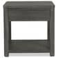 Furniture of America Piez End Table in Ash Gray and Stainless Steel, , large