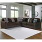Ashley Midnight-Madness 5-Piece Symmetrical Sectional in Chocolate, , large