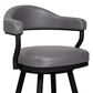 Blue River Amador 26" Counter Stool with Vintage Gray Cushion in Black Powder Coated, , large