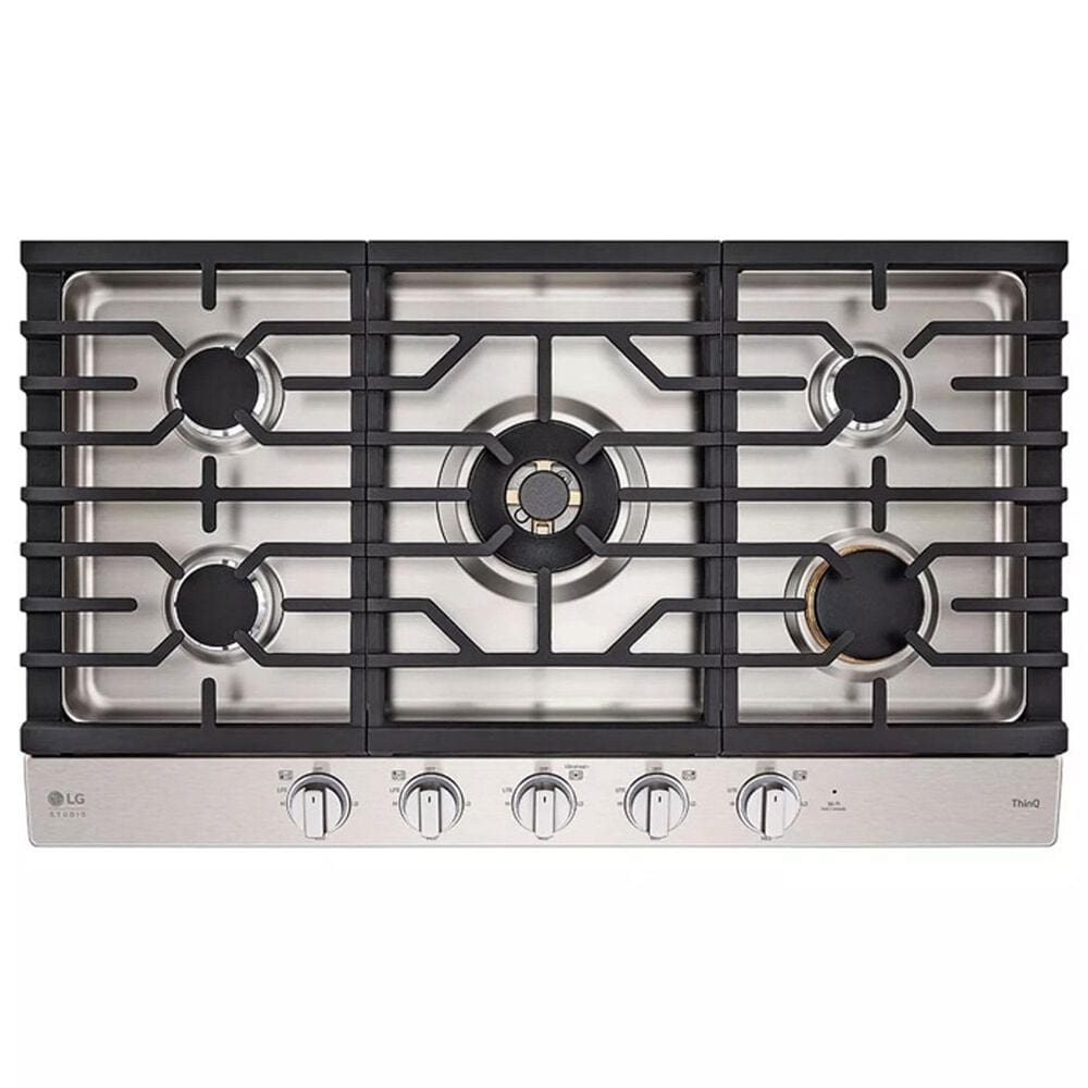 LG Studio 36" 5-Burner Gas Cooktop in Stainless Steel, , large