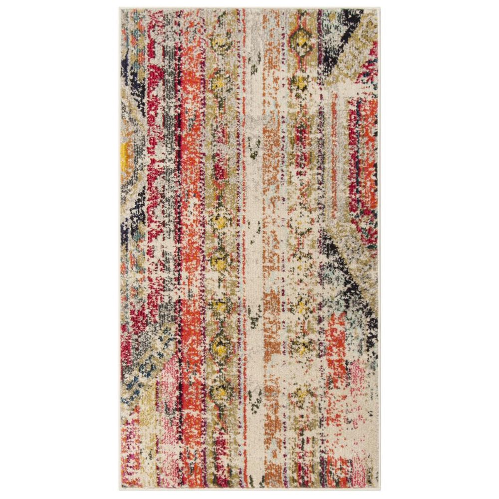 Safavieh Monaco MNC222G-24 2"2" x 4" Light Grey/Multi Area Rug, , large