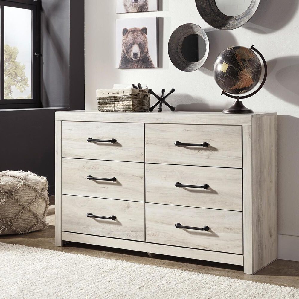 Signature Design by Ashley Cambeck 6 Drawer Dresser in Whitewash, , large