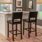 Linon Home Decor Vega Bar Stool with Black Cushion in Espresso, , large