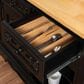 Linon Home Decor Pennfield Kitchen Island in Natural and Black Sand, , large