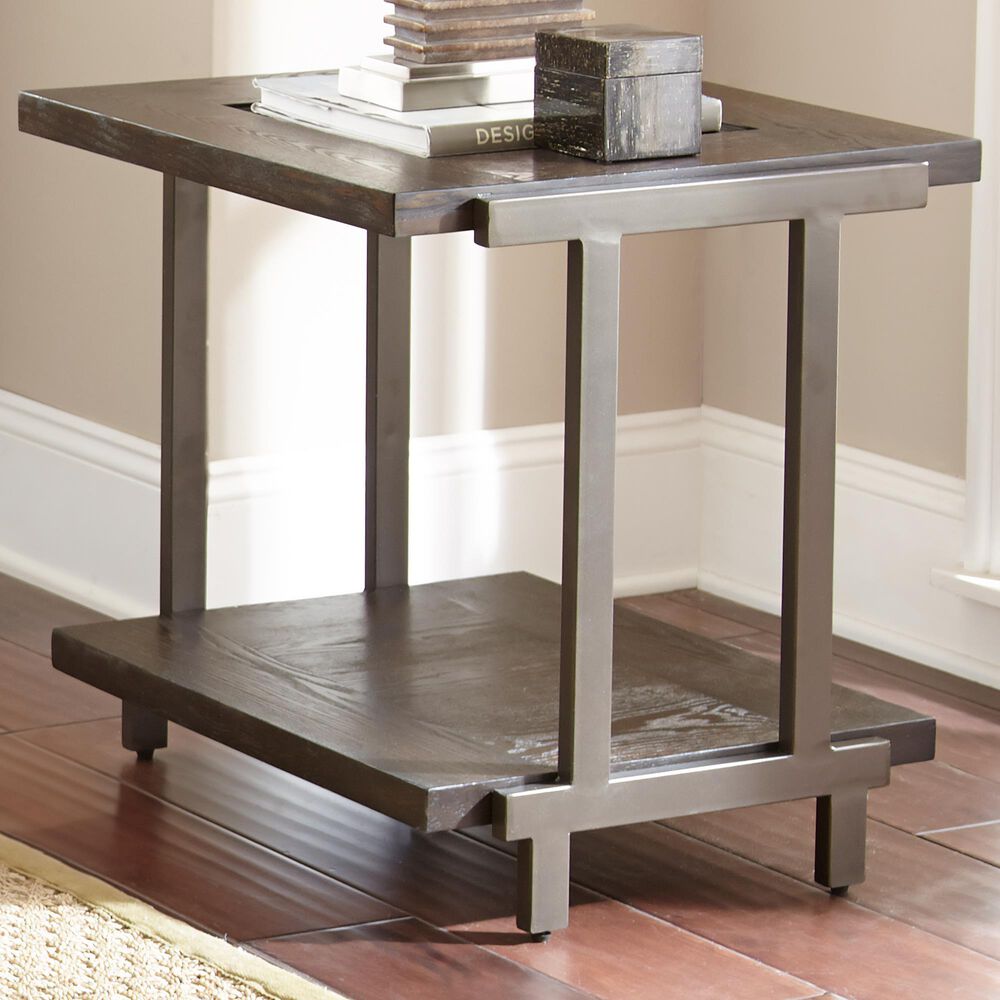 Steve Silver Furniture Terrell End Table in Smoky Brown, , large