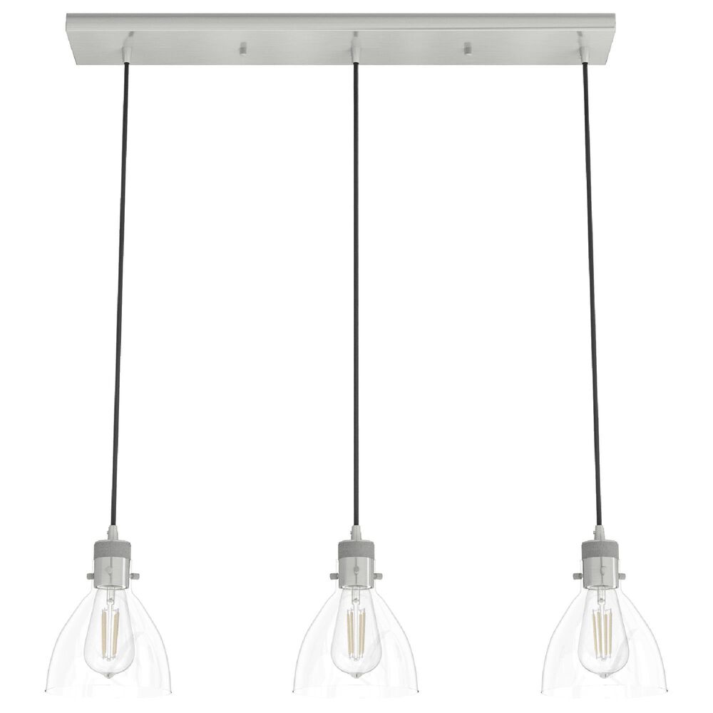 Hunter Van Nuys 3-Light Linear Cluster in Brushed Nickel, , large