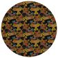 Dalyn Rug Company Kendall KE2 8" Round Black Area Rug, , large