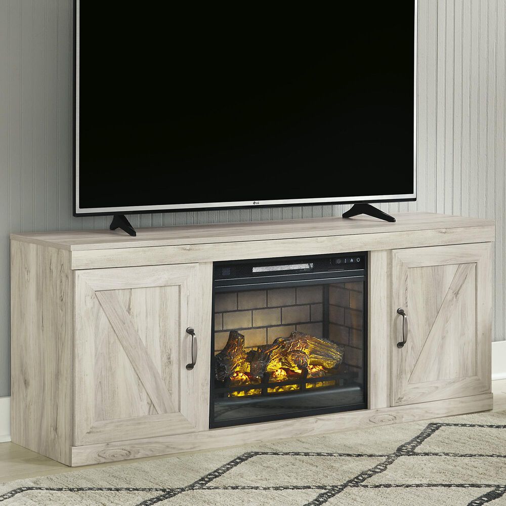 Ashley Bellaby 60&quot; TV Stand in Whitewash, , large