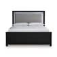 Ashley Maeling King Upholstered Panel Bed in Matte Black with LED Light, , large