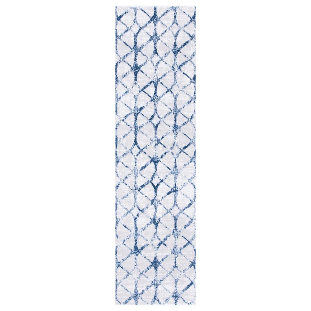 Safavieh Amelia 2'2" x 8' Gray and Navy Runner, , large
